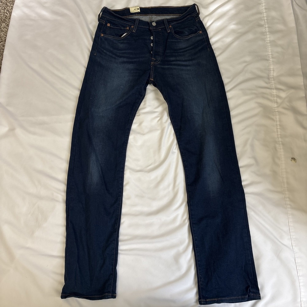 NEW‎ Levi's 501 '93 Straight Men's Size 32x34 Dark Wash Button Fly Stretch Jeans